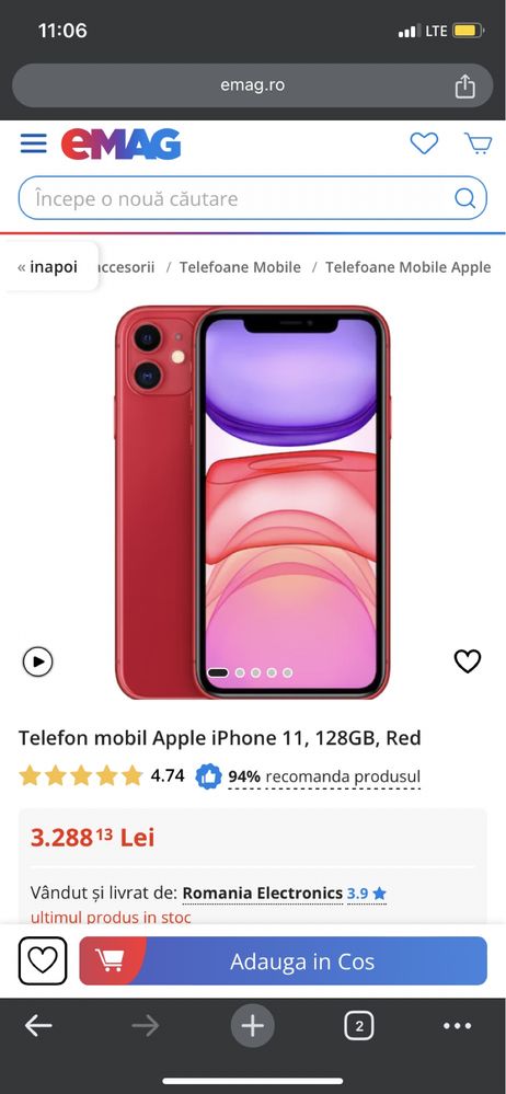 Vand Iphone 11 Red