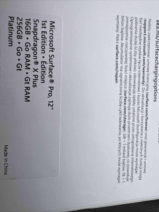 Laptop Microsoft Surface Pro Copilot+12” Snapdragon X Plus, 16 GB RAM