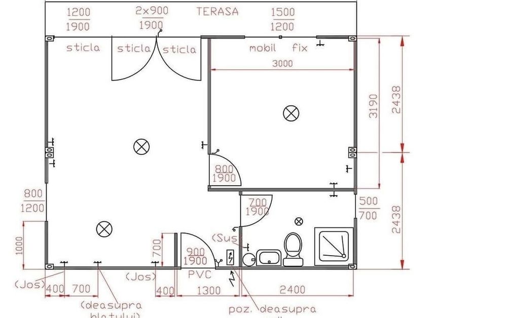 Vand casa de locuit pe structura metalica