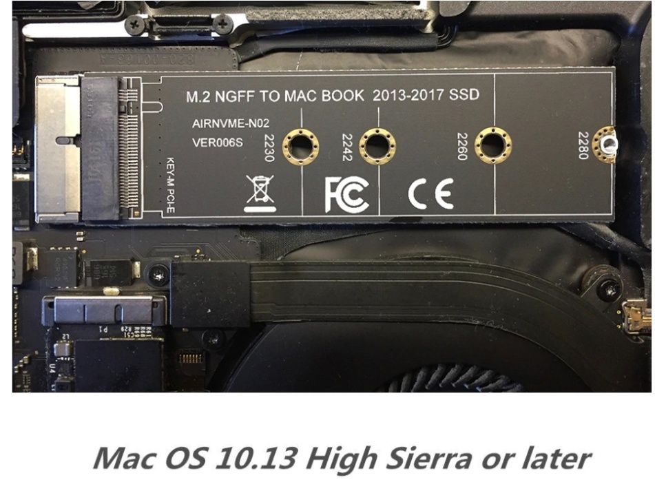 Адаптер для MacBook Air Pro retina M.2 NVME SSD