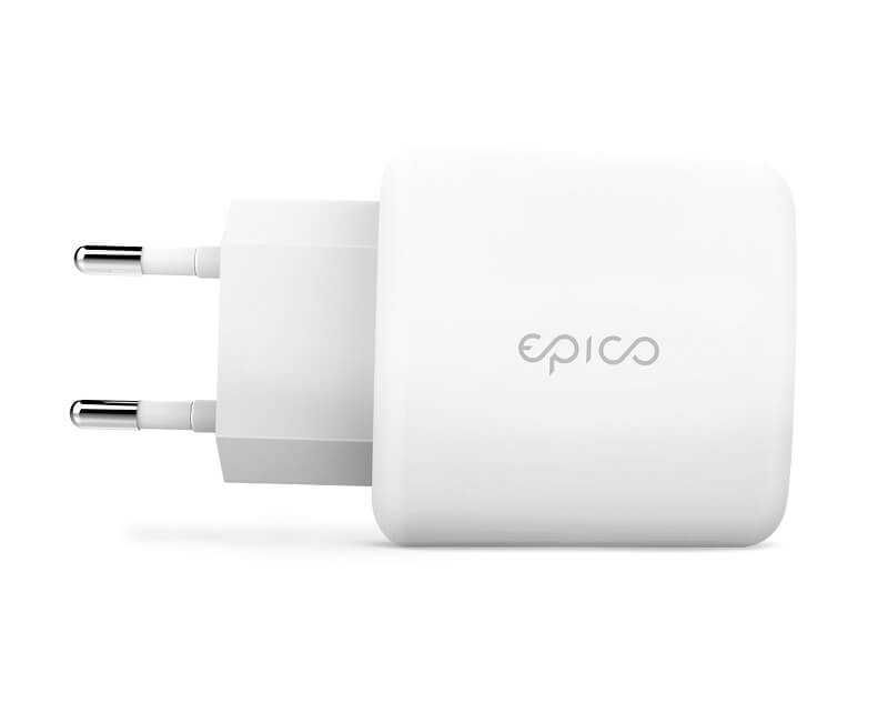 Бързо Зарядно с USB-C за iPhone, EPICO 220v PD3.0 20W, Бял