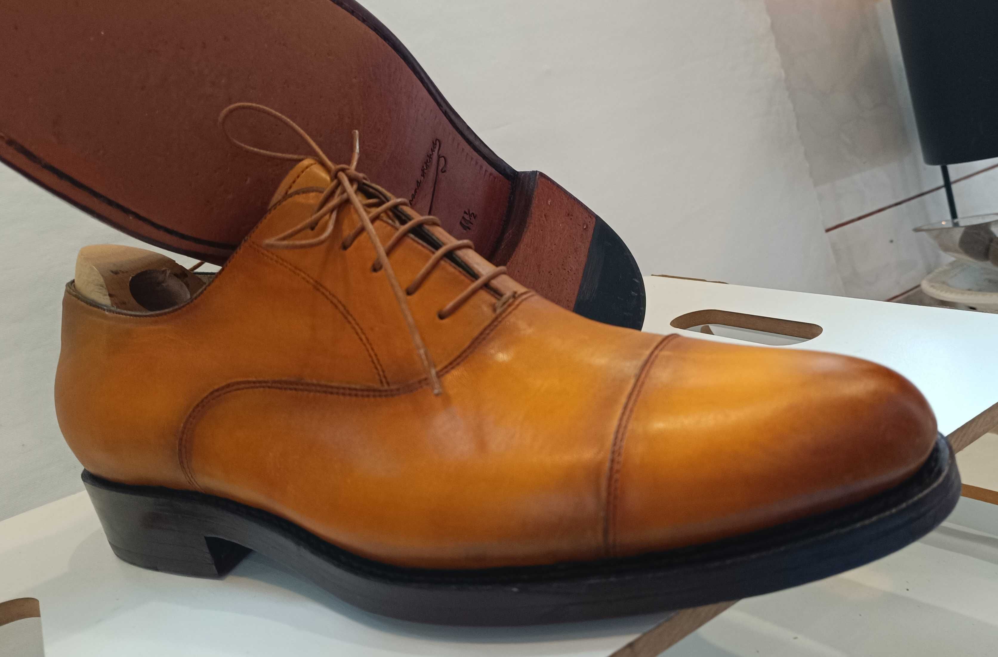 Pantofi oxford de lux 44 44.5 lucrati manual Hammerstein piele natural