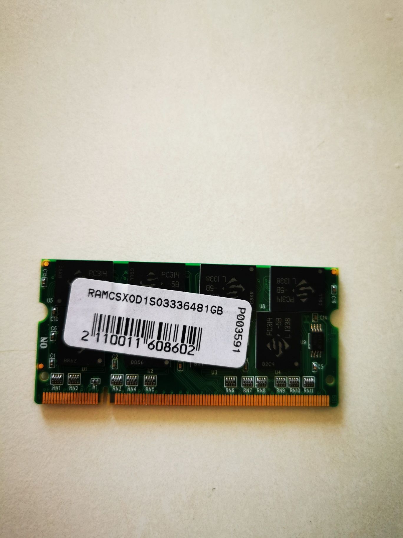 Ram laptop 1 GB DDR 333MHz