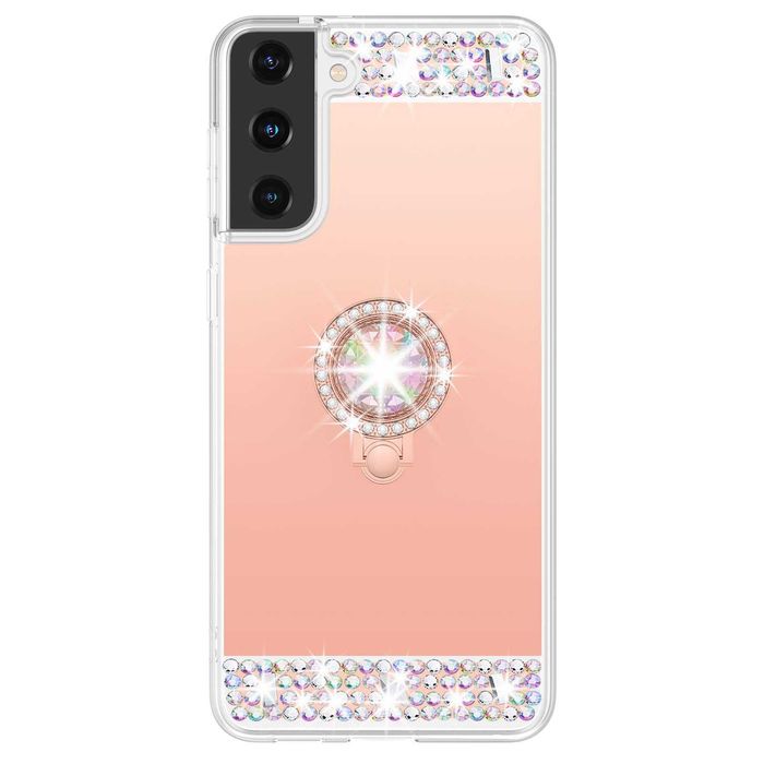 Husa oglinda , pietricele + inel pt. Samsung Galaxy A51 / S22 Plus 5G