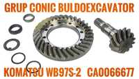 Grup conic pinion si coroana buldoexcavator Komatsu