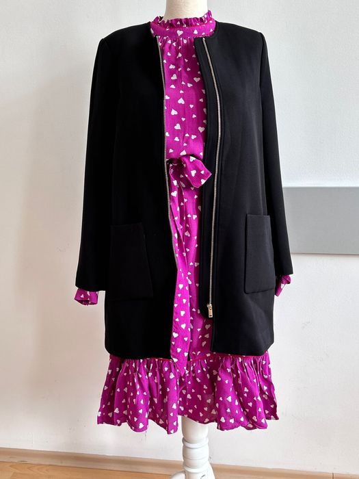 Ново елегантно черно класическо палто/дълго сако H&M