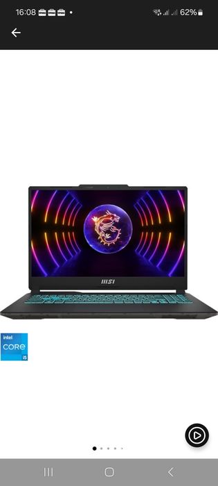 MSI Cyborg 15 A12UDX i5-12450H RTX 3050 6GB 16GB RAM DDR 5 NOU SIGILAT