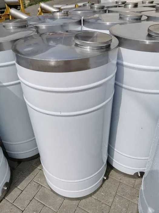 Butoi din INOX 180 L cu capac cu filet si garnitura, cadou robinet