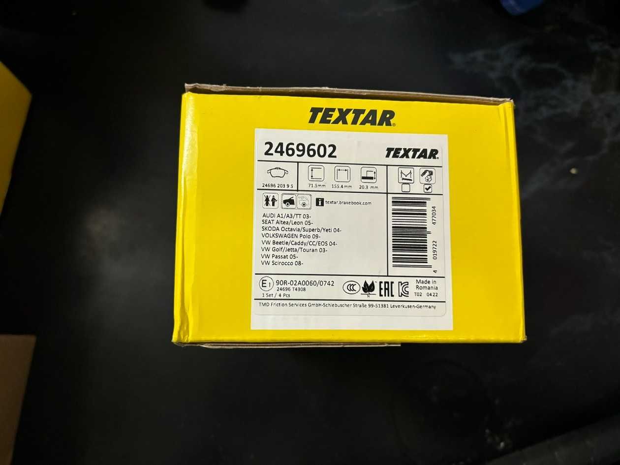 Чисто Нови! Дискове+Накладки TEXTAR PRO+ 92120505  Audi/VW/Seat/Skoda