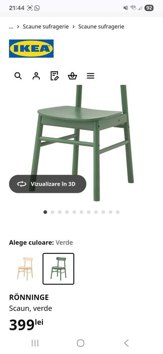 Set de 2 scaune Ikea/ model RÖNNINGE