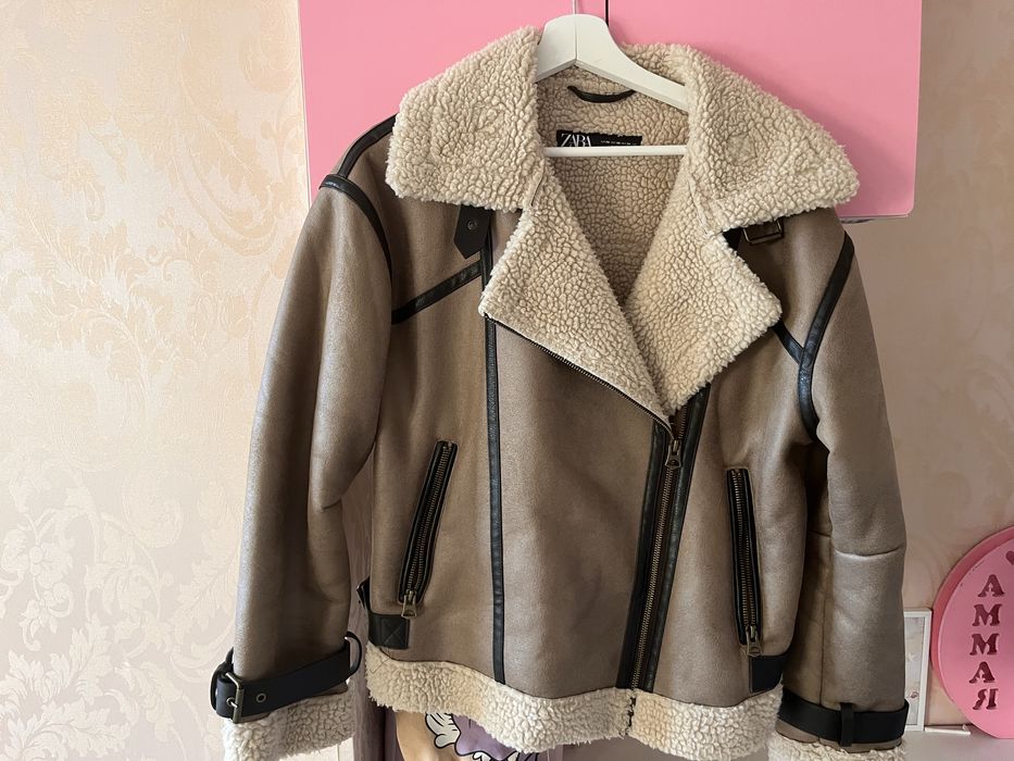 Зимно кафяво бежово яке Zara