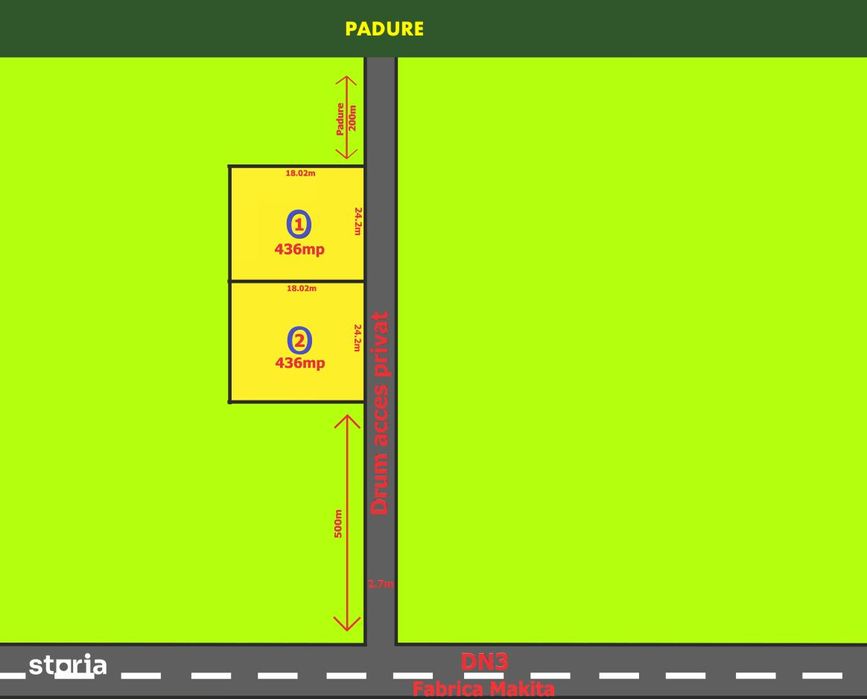 SUPEROCAZIE! 450 mp teren intravilan Branesti, Ilfov