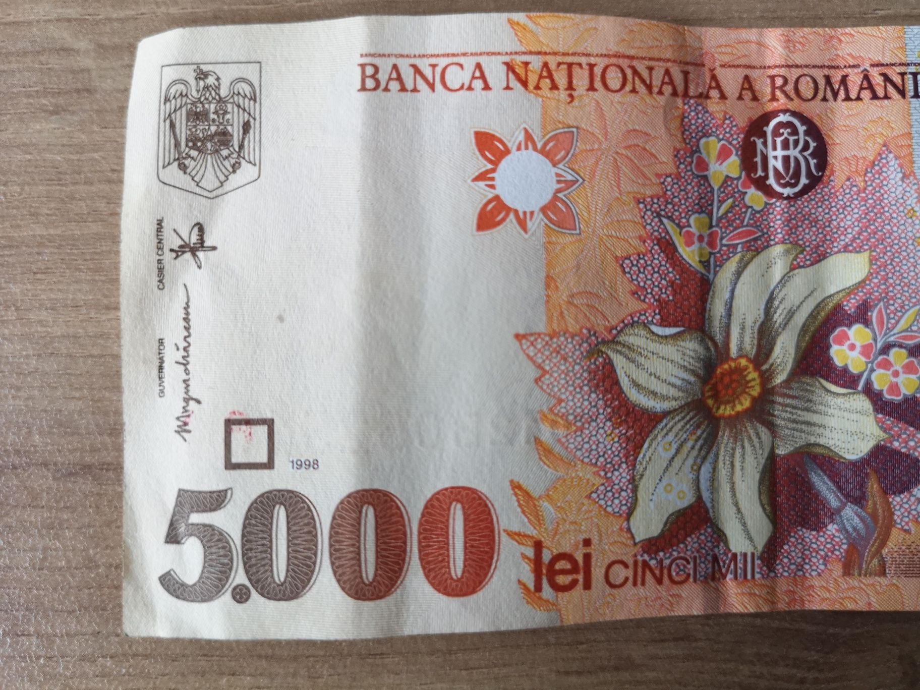 Bancnota 5000 Lei an 1998