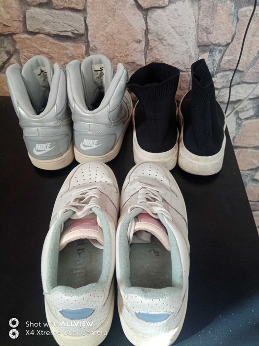 Ghete Nike argintii