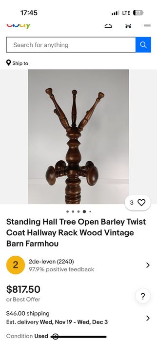 Cuier din lemn masiv