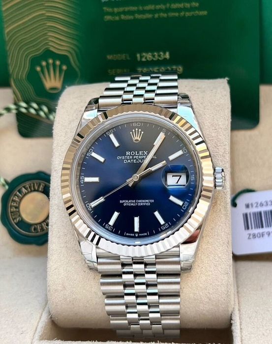 Rolex Datejust 41 MM 126334 Blue Dial Jubilee