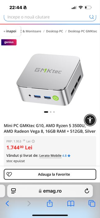 Mini PC GMKtec G10, AMD Ryzen 5  / 16/512 sigilat