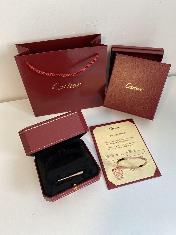 Brățară Cartier Love Small 17 Rose Gold 750 cu cutie