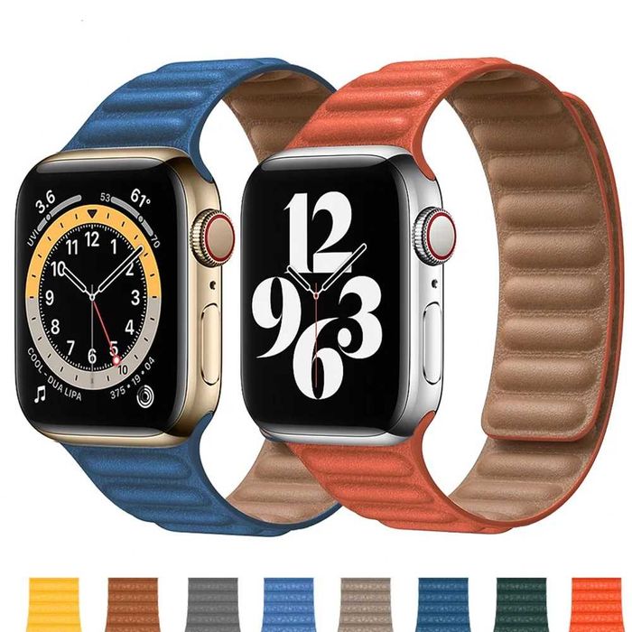 Curea piele magnetica Apple Watch 11 10 9 8 7 42/44/45mm / Ultra 49mm