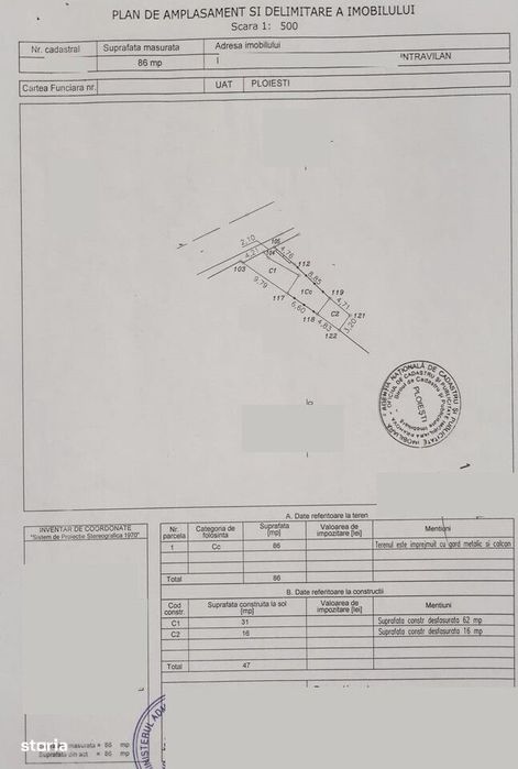 MIHAI BRAVU - ter.86mp+constr.neterm. A-31mp la 18900 euro
