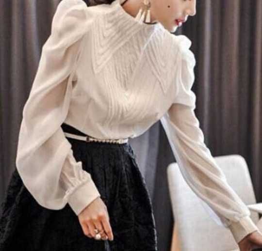 Дамска блуза екрю, Блуза памук, Копринена блуза, Дамска блуза дантела