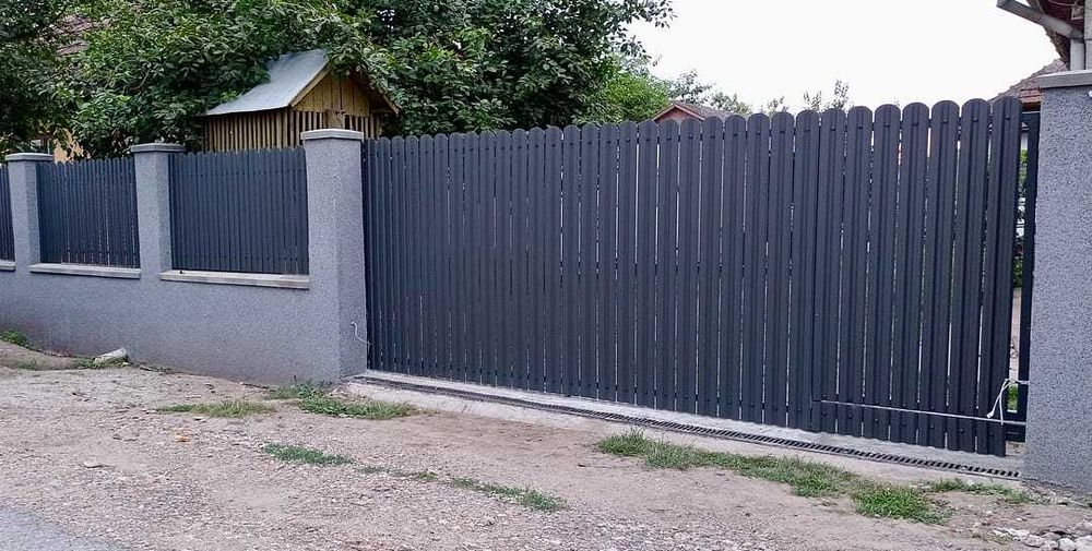 Garduri si porti stil jaluzea, sipca metalica, tabla cutata