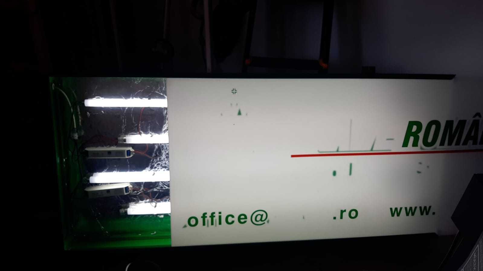 Panou firma  luminoasa simpla fata, exterior,