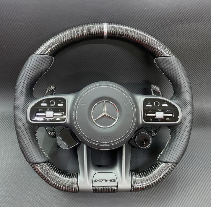 Volan Mercedes AMG custom | carbon alcantara padele | GLE GT C E S CLS