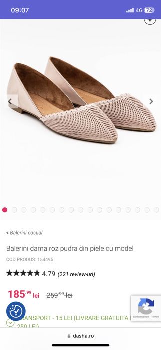 Balerini din piele dasha