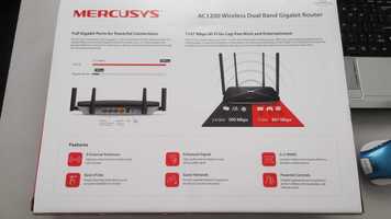Router Wireless MERCUSYS  Gigabit  AC12G ,  AC1200, Dual-Band , negru
