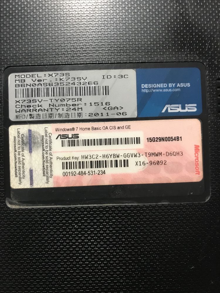 Продам или обмен asus x73s