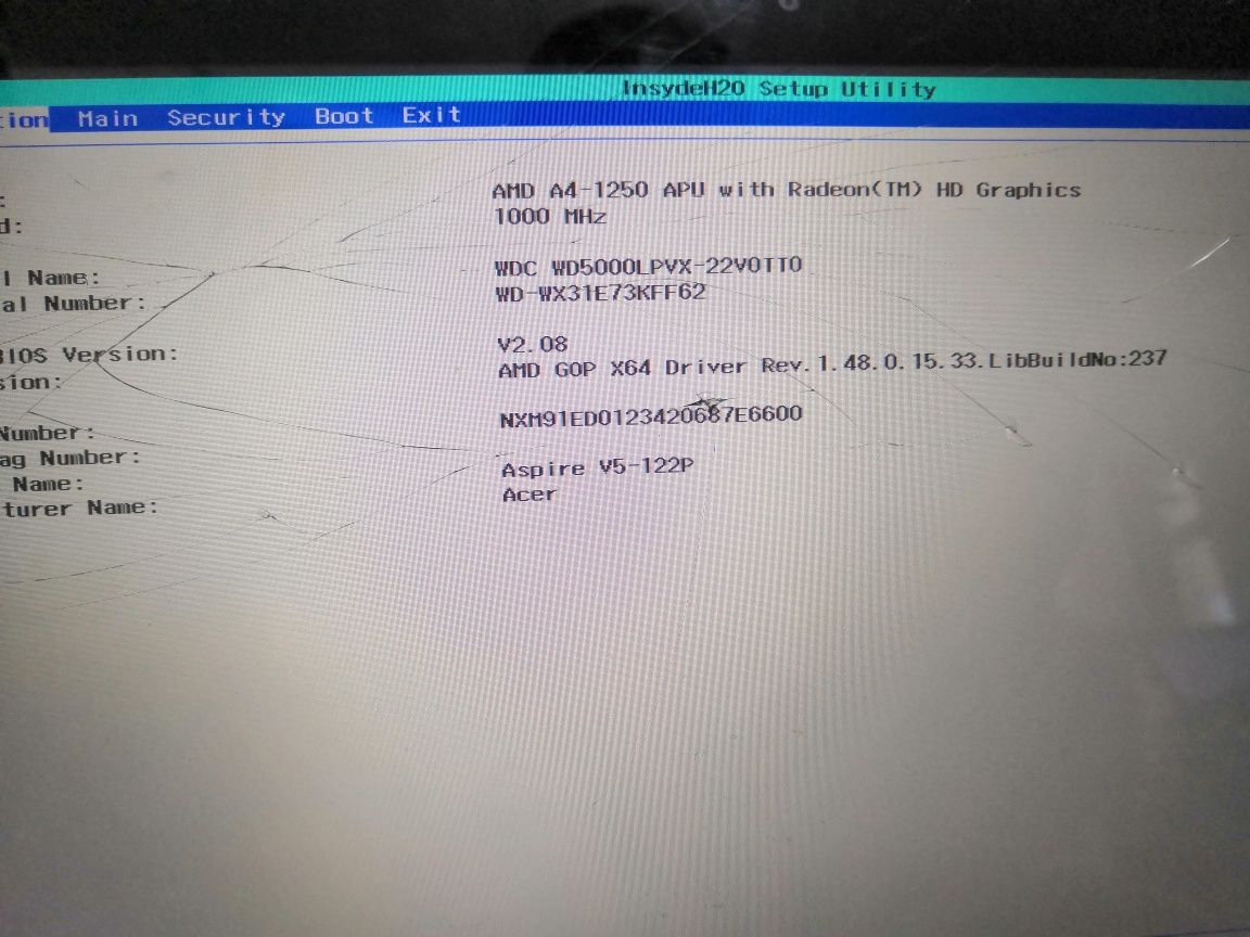 display / capac display / lvds / balamale Acer aspire V5-122p