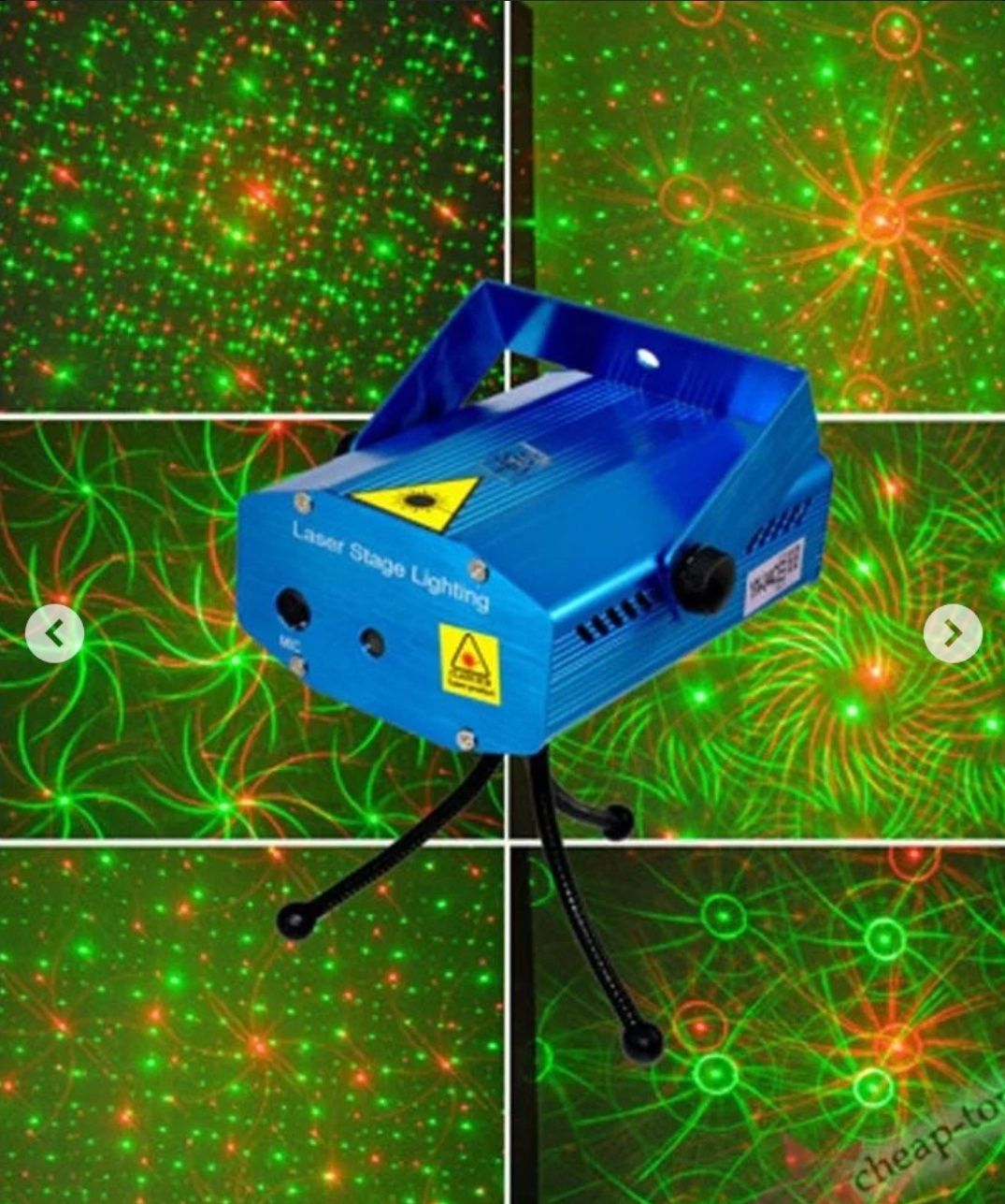 Лазерный мини проектор, цвета музыка