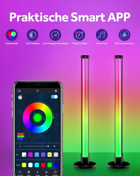 Set 2 Lampi LED SMAER RGB,control APP + music Sync, REDUS de la 300RON