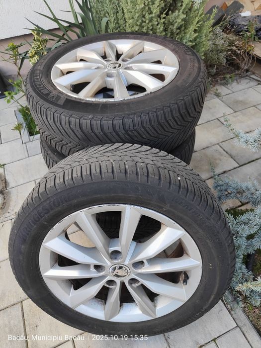 Jante aliaj 16 anvelope iarnă Skoda Octavia VW Passat 5x112 16