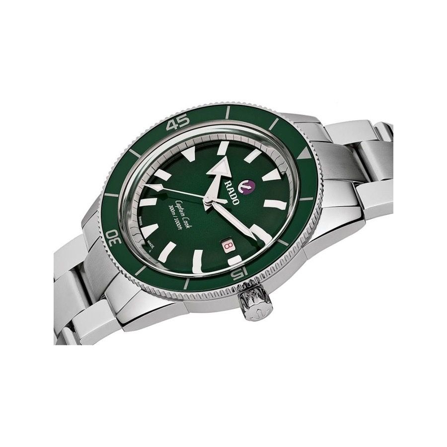 Часовник Rado Captain Cook Green Dial Stainless Steel