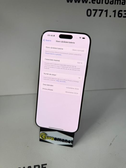 Telefon mobil Apple iPhone 16 Pro Max, 256GB, 5G, Desert Titanium -G-