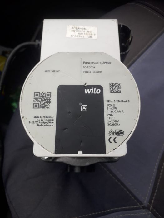 Pompa  Ener plus hep . Wilo ,  Ariston, PARA NFSL /6- 43 IPWM1