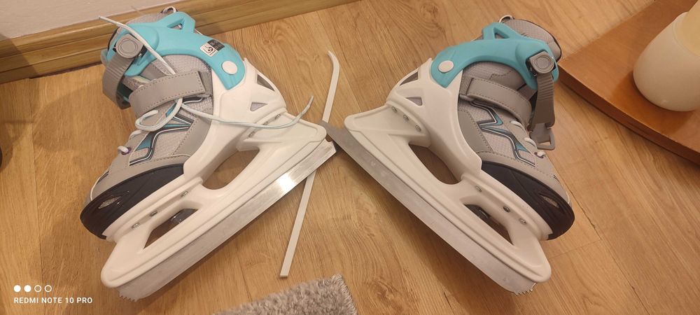 Vand Patine de dama Oxelo gri-turcoaz 35/38, otel NOI