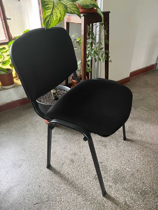 Scaun vizitator, cadru metalic, tapițat