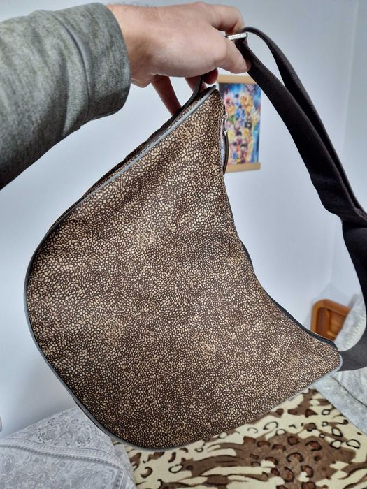 Geanta de mana Borbonese brown hobo