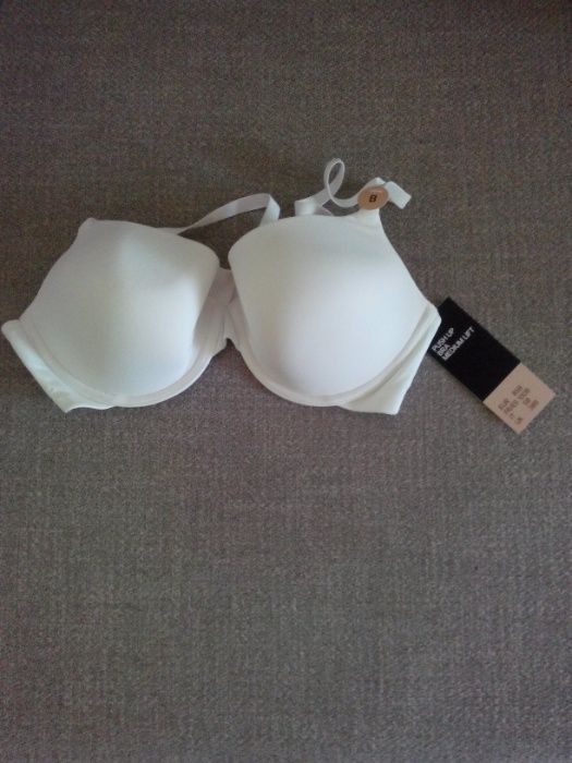 Sutien push-up H&M, mărimea 85B, alb, nou, cu etichetă