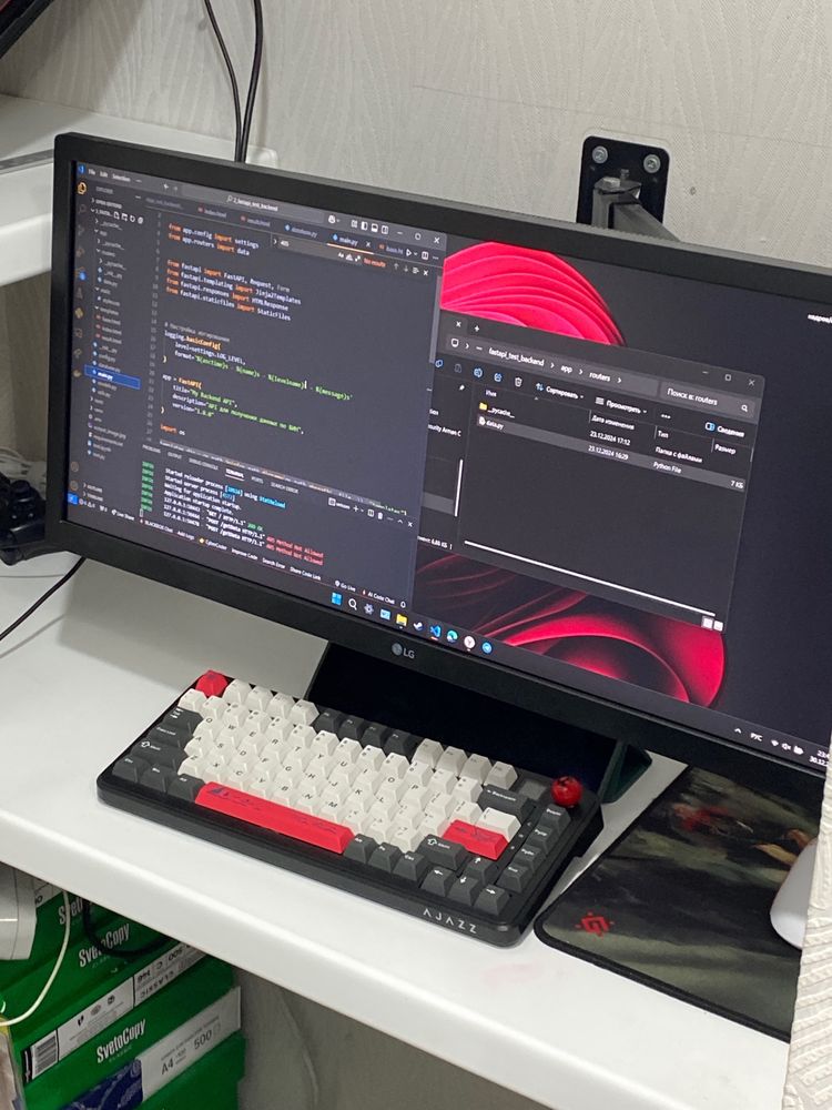 Монитор LG 26WQ500 — как новый, пользовался 1.5 месяца