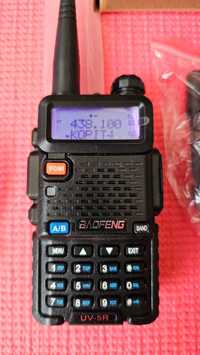 Двубандова радиостанция Baofeng UV-5R, Walkie Talkie, FM радио, Li-ion