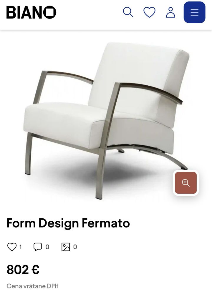 Fotoliu Form Design Fermato