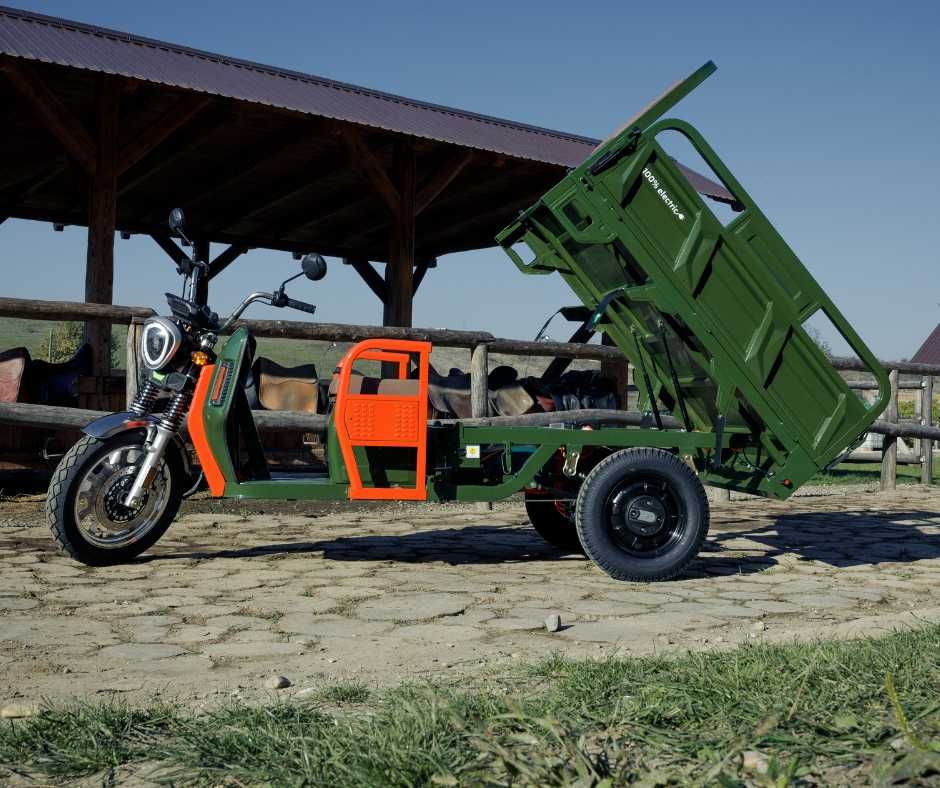 Triciclu electric Cargo 500 NC9 EEC autonomie mare - FULL 45 km/h