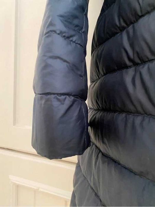 Geaca ZARA cu pene Jacheta Albastru inchis Geaca matlasata Dama S