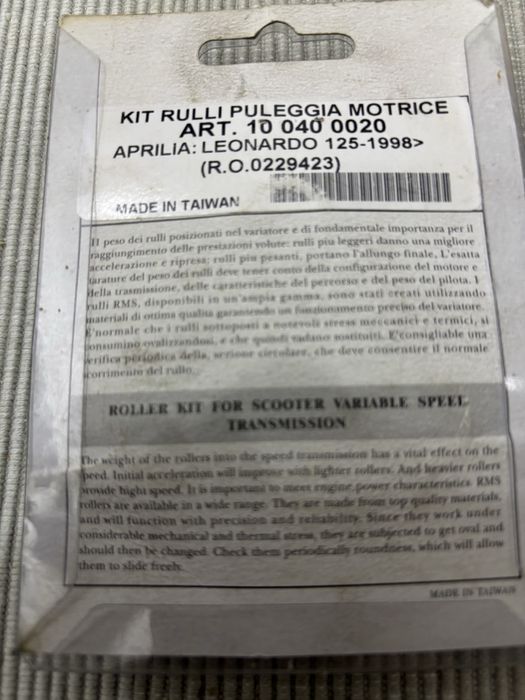 Vand role variator scuter