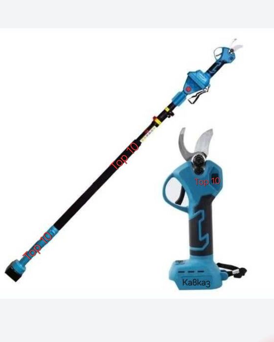 Акумулаторен трион и лозарска ножица.Телескопична кастрачка + лозарска