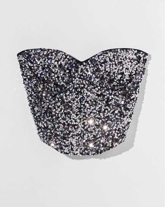 Top P3 Cristale (Daira-Shop.ro) Paiete Argintiu Silver Sutien Bustiera